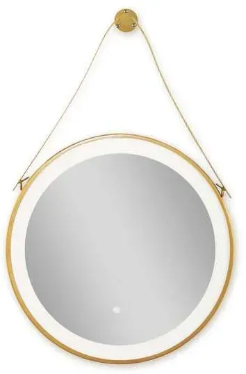 DM-San Duschmeister Sano 140 Leuchtspiegel gold 60 cm - Badmöbel