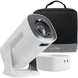 KIANO Vision Smart-Projektor in Reisegröße – Tragbarer Mini-HD-Projektor mit WLAN, Bluetooth, Integrierten Apps und Wiederaufladbarem Akku