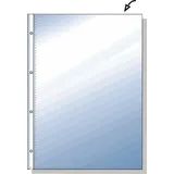 Hetzel Top Quality Prospekthüllen A4 Glasklar Transparent 110 Mikron PP (Polypropylen) Öffnung oben 11 Löcher 10 Stück