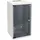 HMF 63412-07 Serverschrank 10 Zoll 12 HE 300 mm Tiefe Voll montiert Glastür Lichtgrau