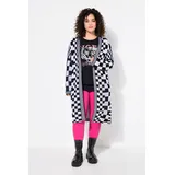 Angel Of Style by Happy Size Strickjacke Schachbrett-Mustermix Schwarz XXL-XXXL