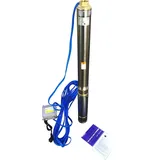 chm GmbH® Tiefbrunnenpumpe 3 Zoll sandverträglich 0,75 kW 3780 l/h u. Motorschutzschalter