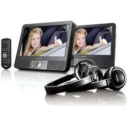 Lenco MES-415 Tragbarer DVD-Player 9-Zoll Doppel-Bildschirm