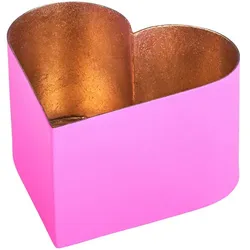 Madras Windlicht S Herz Pink