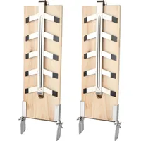 Fiqops Flammlachsbrett Lachsbretter Edelstahl 2er Set Grill Grillplanke Räucherbrett