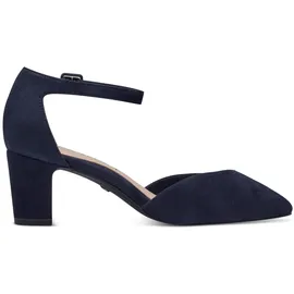 TAMARIS Damen Pumps mit Blockabsatz, blau, 42 EU