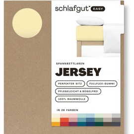 SCHLAFGUT Easy Jersey 90 x 200 - 100 x 200 cm yellow mid