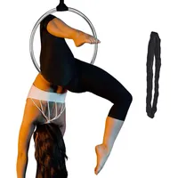PRIOR FITNESS Mini Lyra Hoop Set, 17 Zoll Klein Aerial Hoop Kit Zirkus Aerial Equipment Edelstahl Yoga für Home Fitness