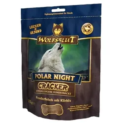 WOLFSBLUT Cracker 225g Hundesnack 6 x 225 Gramm Polar Night Rentierfleisch mit Kürbis