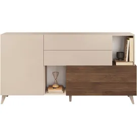 Home Affaire Sideboard Monaco 181 x 94 x 42 cm Beige / Weiß