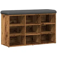 VidaXL Schuhbank Altholz-Optik 82x32x50 cm Holzwerkstoff