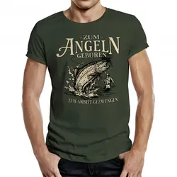 Rahmenlos Herren T-Shirt - Zum Angeln angeln geboren, XL