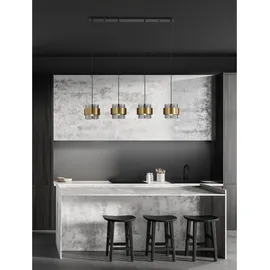 Nova Luce Sianna 4-flg. E27 60 cm rund gold, schwarz