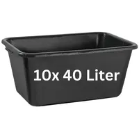Buri Mörtelkasten 40 Liter schwarz