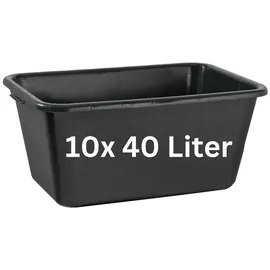 Buri Mörtelkasten 40 Liter schwarz