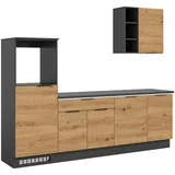 MID.YOU Küchenzeile Charly 260 cm schwarz