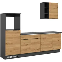 MID.YOU Küchenzeile Charly 260 cm schwarz