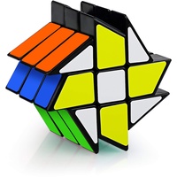 Coolzon Zauberwürfel Fenghuolun 3x3x3, Magic Speed Cube Puzzle Cube Zauber Würfel PVC Aufkleber für Kinder und Erwachsene, Schwarz
