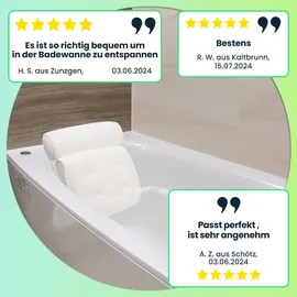 casativo-wellness Badewannenkissen Wannenkissen Weiß