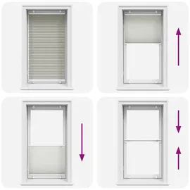 vidaXL Plissee Hellgrau 70x150 cm Stoffbreite 69,4 cm Polyester