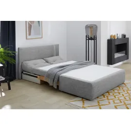 luma-home schönes für dein zuhause Schlafsofa Mikrofaser 2-Sitzer Hellgrau