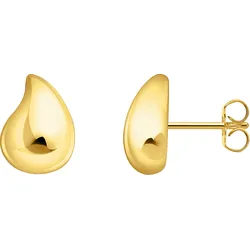 Paar Ohrstecker THOMAS SABO "Tropfen-Ohrstecker mit organischer Form, Bold Elegance", gold (gelbgoldfarben), Ohrringe, Damen, Silber 925 (Sterlingsilber)