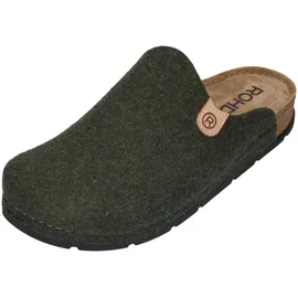 ROHDE Herren Pantoffel Memoryfußbett Hausschuh recycelter Softfilz H.Soave 6751, Größe:45 EU, Farbe:Grün - Grün - 45