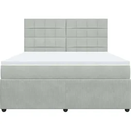 vidaXL Boxspringbett 180 x 200 cm Hellgrau