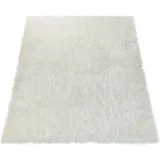 Paco Home Hochflor Teppich Wohnzimmer Schlafzimmer Shaggy Einfarbig Flauschig Modern, Grösse:60x100 cm