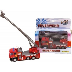 Van Manen Veenendaal Van Manen Kids Globe Traffic Feuerwehrauto mit Drehleiter, Spielzeug, Kinderspielzeug mit Licht und
