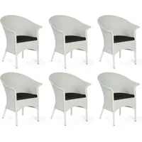 SonnenPartner Cayman Gartenstuhl 69 x 65 x 80 cm grau/weiß 6 St.