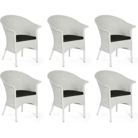 SonnenPartner Cayman Gartenstuhl 69 x 65 x 80 cm grau/weiß 6 St.