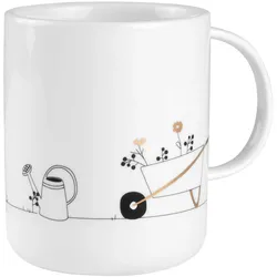 räder Tasse Geschenktasse Garten weiß gold 0017292
