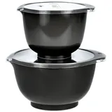 Rosti Rührschüssel-Set, Schwarz, Schüssel + Schale, Schwarz