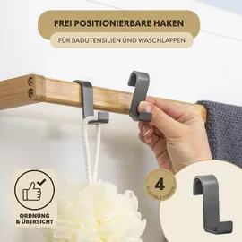 ELUNO Tür-Hängeregal Handtuchhalter Grau