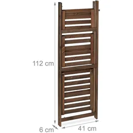 Relaxdays Blumentreppe 108 x 41 x 40 cm Dunkelbraun