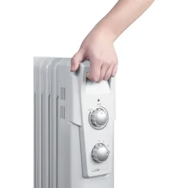 Clatronic Clatronic® Ölradiator | Effiziente Mobile Heizung | elektrische Heizung mit 9 Rippen | Radiator mit 3 Leistungsstufen | Slimline Heizkörper | bi... | Weiß