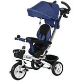 Homcom Dreirad, mit Schiebegriff, LxBxH: 112 x 50 x 104 cm - blau