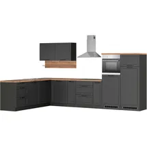 kochstation Winkelküche L-Form KS-Lana 240 cm grau