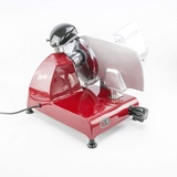 Palatina Werkstatt ® Berkel Red Line 250 Rot, Profi-Aufschnittmaschine mit integriertem Schleifapparat + Schneidebrett aus altem Weinfassholz 30x18 cm