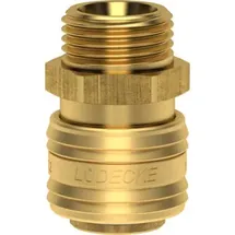 Lüdecke Schnellverschlusskupplung NW 7,2mm, Messing, Serie ES, AG G1/4