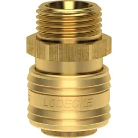 Lüdecke Schnellverschlusskupplung NW 7,2mm, Messing, Serie ES, AG G1/4