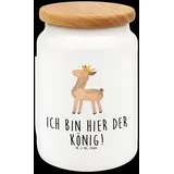 Mr. & Mrs. Panda Vorratsdose Lama König - Weiß - Geschenk, Abi, Chef, Abitur, Alpaka, Vorratsbehälter, Küchenbehälter, Königin, Aufbewahrungs... - Weiß