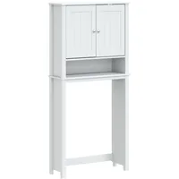 vidaXL Berg Waschmaschinenschrank 76 x 27 x 164,5 cm Weiß Massivholz