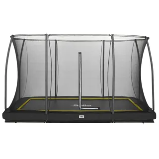 Trampolin Comfort Edition Ground mit Sicherheitsnetz 366 x 244 cm schwarz
