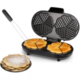 Tristar Doppel Waffeleisen & Gabel 10 Dünne Herzwaffeln 2x Ø16cm Herzchen Waffelbäcker