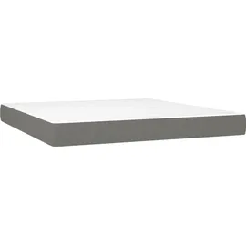 vidaXL Boxspringbett 180 x 200 cm Dunkelgrau