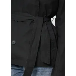 QS Kurzer Trenchcoat schwarz