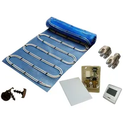 Warmwasser Fußbodenheizung HoWaTech Duo, Paket E-Regelbox Digital, 2,5m2