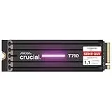Crucial T710 SSD 2TB M.2 NVMe PCIe 5.0 x4 Gen5 mit Kühlkörper, bis zu 14.500 MB/s Lesen, 13.800 MB/s Schreiben, für Desktop PC & PS5, TLC NAND, Interne Festplatte - CT2000T710SSD5-01